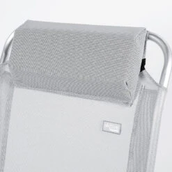 AKTIVE - Chaise Pliante Haute Avec Dossier Haut Réglable 5 Positions, Gris -Camping Soldes Magasin aktive chaise pliante haute avec dossier haut reglable 5 positions gris 4