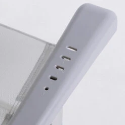 AKTIVE - Chaise Pliante Haute Avec Dossier Haut Réglable 5 Positions, Gris -Camping Soldes Magasin aktive chaise pliante haute avec dossier haut reglable 5 positions gris 5