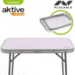 AKTIVE - Table Pliante Avec Poignée De Transport. Table De Camping 60x40x50 Cm -Camping Soldes Magasin aktive table pliante avec poignee de transport table de camping 60x40x50 cm 2