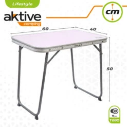 AKTIVE - Table Pliante Avec Poignée De Transport. Table De Camping 60x40x50 Cm -Camping Soldes Magasin aktive table pliante avec poignee de transport table de camping 60x40x50 cm 3