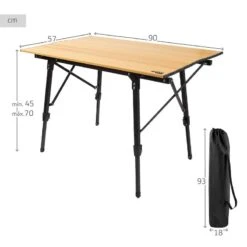 AKTIVE - Table Pliante Glampling Hauteur Réglable. Table De Camping, 90 X 57 Cm -Camping Soldes Magasin aktive table pliante glampling hauteur reglable table de camping 90 x 57 cm 3