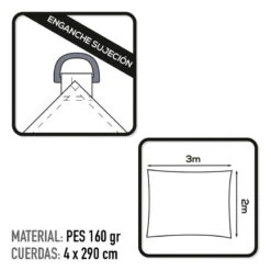 Auvent Rectangulaire En Polyester Aktive Garden Coloris Blanc -Camping Soldes Magasin auvent rectangulaire en polyester aktive garden coloris blanc 2