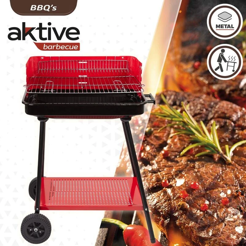 Barbecue Portable Au Charbon De Bois Pour 4 Niveaux Aktive 4 Barbecue Portable Au Charbon De Bois Pour 4 Niveaux Aktive – Image 2
