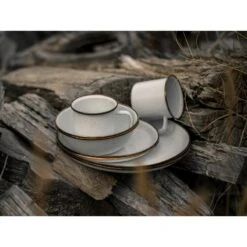 Barebones Assiettes Et Plateaux En émail - 2 Pièces - Coquille D'Oeuf -Camping Soldes Magasin barebones assiettes et plateaux en email 2 pieces coquille doeuf 2