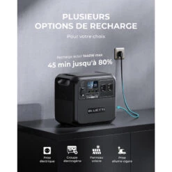 BLUETTI Générateur Électrique Solaire AC180 Avec Panneau Solaire PV200 -Camping Soldes Magasin bluetti generateur electrique solaire ac180 avec panneau solaire pv200 3