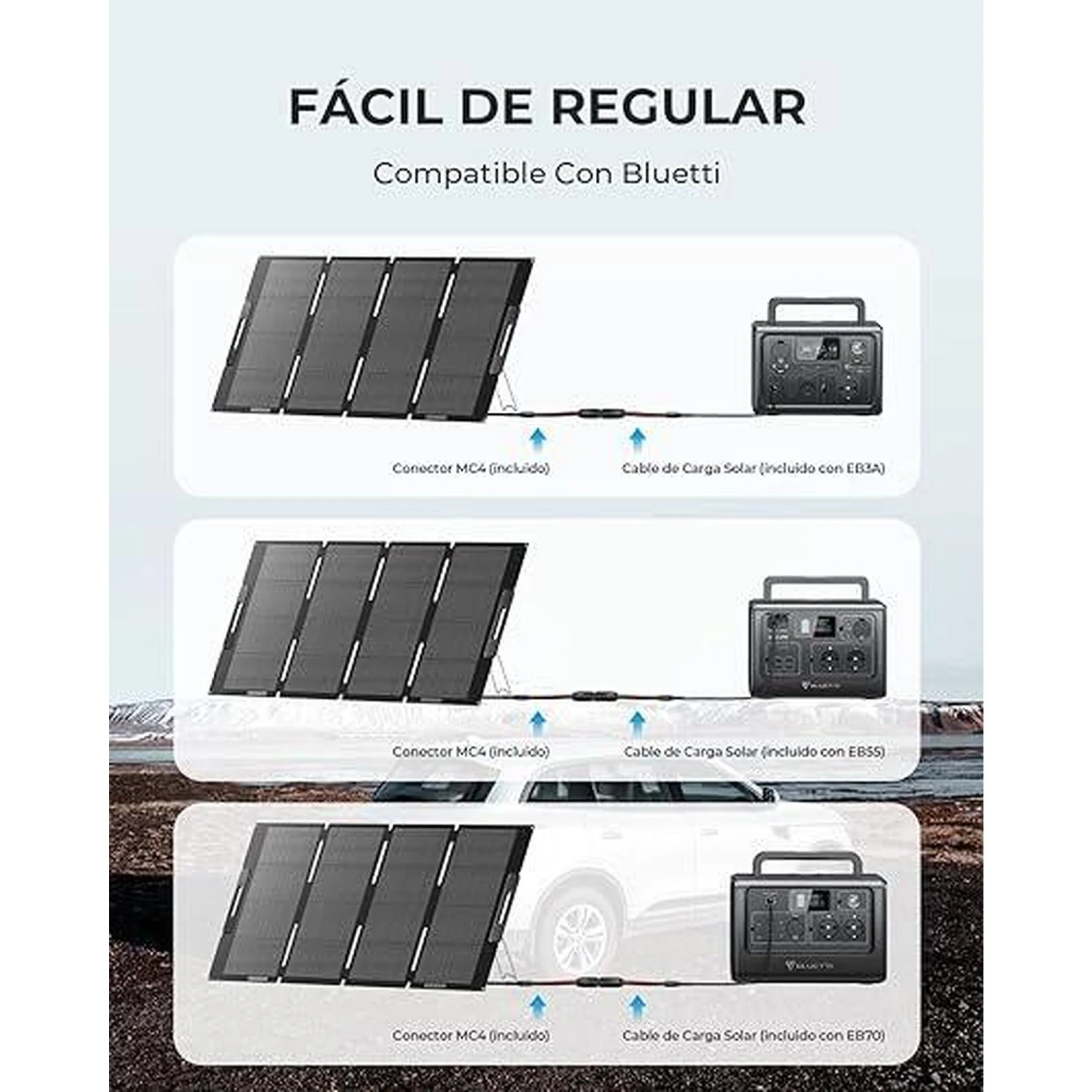 BLUETTI Panneau Solaire MP200 Pour Camping, Jardin, Voyage 5 BLUETTI Panneau Solaire MP200 Pour Camping, Jardin, Voyage – Image 3