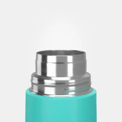 Quechua Bouteille Isotherme Inox 0,4L Avec Gobelet Pour La Randonnée - Turquoise -Camping Soldes Magasin bouteille isotherme inox 04l avec gobelet pour la randonnee turquoise 5