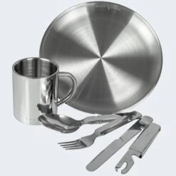 Camping Assiette Plate, Couverts Et Tasse Isotherme Set | Acier Inoxydable -Camping Soldes Magasin camping assiette plate couverts et tasse isotherme set acier inoxydable 2