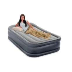 Intex Deluxe Pillow Rest Raised Twin - Lit Gonflable - 191x99x42cm - Avec Accessoires -Camping Soldes Magasin deluxe pillow rest raised twin lit gonflable 191x99x42cm avec accessoires 2