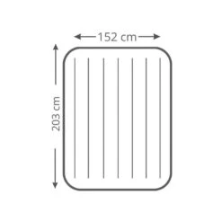 Intex Downy Queen Airbed - Lit Gonflable - 203x152x25cm - Avec Accessoires -Camping Soldes Magasin downy queen airbed lit gonflable 203x152x25cm avec accessoires 3