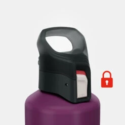 Quechua Gourde Alu 1L Avec Bouchon à Ouverture Rapide Pour La Randonnée - Violet -Camping Soldes Magasin gourde alu 1l avec bouchon a ouverture rapide pour la randonnee violet 3