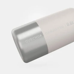 Quechua Gourde Inox 0,6L Avec Bouchon à Vis Pour La Randonnée - Blanc -Camping Soldes Magasin gourde inox 06l avec bouchon a vis pour la randonnee blanc 2