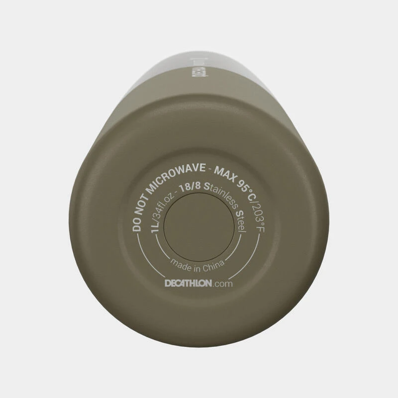 Quechua Gourde Isotherme Inox 1L Bouchon à Ouverture Rapide Pour La Randonnée - Kaki 12 Quechua Gourde Isotherme Inox 1L Bouchon à Ouverture Rapide Pour La Randonnée - Kaki – Image 10