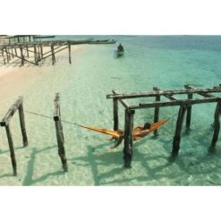 TICKET TO THE MOON Hamac TTTM Compact Jaune Foncé -Camping Soldes Magasin hamac tttm compact jaune fonce 3