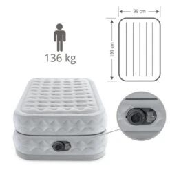 Intex Matelas Gonflable - 1-Person - 99 X 191 X 51 Cm - Gris -Camping Soldes Magasin intex matelas gonflable 1 person 99 x 191 x 51 cm gris 3