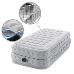 Intex Matelas Gonflable - 1-Person - 99 X 191 X 51 Cm - Gris -Camping Soldes Magasin intex matelas gonflable 1 person 99 x 191 x 51 cm gris 4