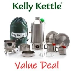 Kelly Kettle Kit 'Base Camp' Ultime - Acier Inoxydable NOUVEAU -Camping Soldes Magasin kelly kettle kit base camp ultime acier inoxydable nouveau 2