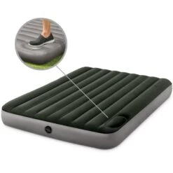 Matelas Gonflable - Intex Downy -2 Personnes - 152x203x25 Cm (BxLxH) -Camping Soldes Magasin matelas gonflable intex downy 2 personnes 152x203x25 cm bxlxh 4