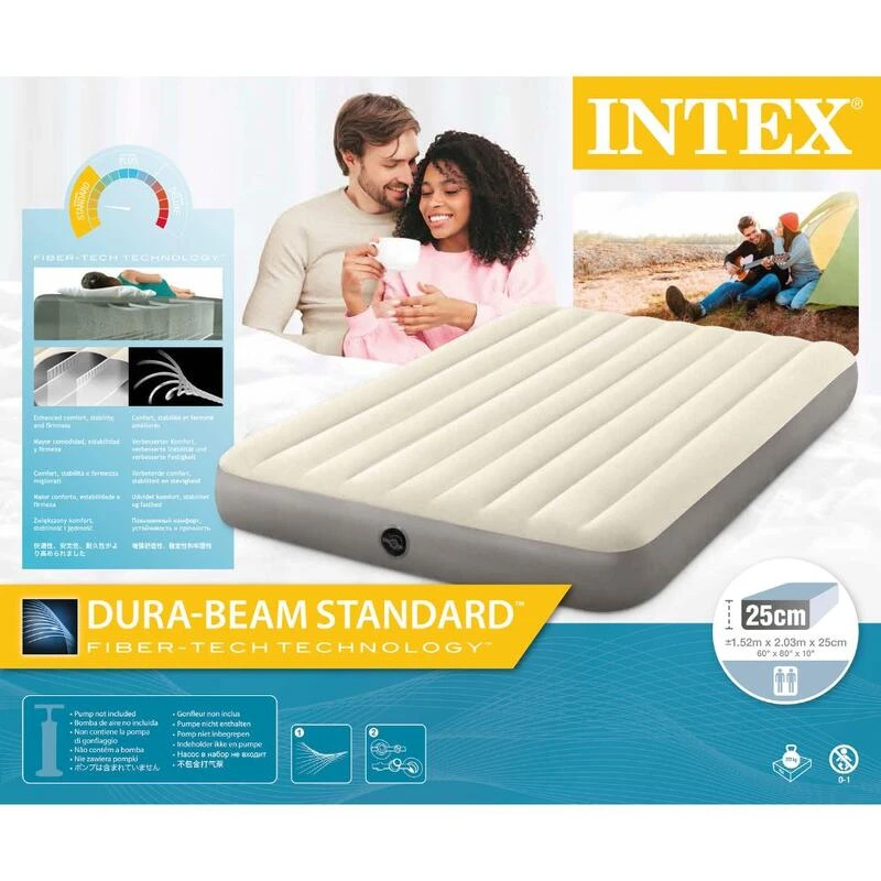 Matelas Gonflable - Intex Single-High -2 Personnes 7 Matelas Gonflable - Intex Single-High -2 Personnes – Image 5