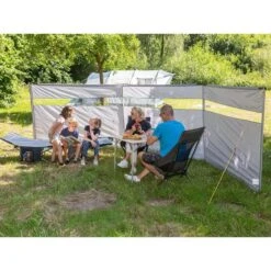 Paravent De Camping Bora - Brise-Vue - 4,5 X 1,4 M - Résistant Au Vent - Gris -Camping Soldes Magasin paravent de camping bora brise vue 45 x 14 m resistant au vent gris 2