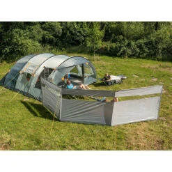 Paravent De Camping Bora - Brise-Vue - 4,5 X 1,4 M - Résistant Au Vent - Gris -Camping Soldes Magasin paravent de camping bora brise vue 45 x 14 m resistant au vent gris 3