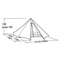 Robens Cône Vert PRS - Tipi Tent Pour Quatre Personnes -Camping Soldes Magasin robens cone vert prs tipi tent pour quatre personnes 2