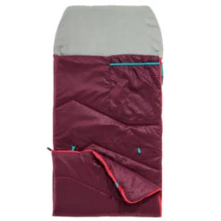 Quechua SAC DE COUCHAGE ENFANT MH100 10°C - PRUNE -Camping Soldes Magasin sac de couchage enfant mh100 10c prune 4