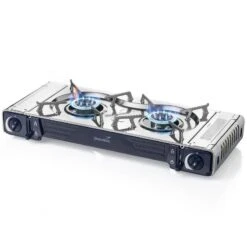 Set Réchaud à Gaz 2 Feux - Skandika Brann - Camping - Allumage Piezo - Mallette -Camping Soldes Magasin set rechaud a gaz 2 feux skandika brann camping allumage piezo mallette 2