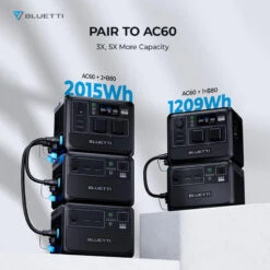 Station Électrique Portable BLUETTI AC60+B80+PV120 Pour Camping -Camping Soldes Magasin station electrique portable bluetti ac60b80pv120 pour camping 5
