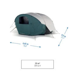 Quechua Tente Bulle De Camping - AirSeconds Skyview Polycoton - 2 Personnes - 1 Chambre -Camping Soldes Magasin tente bulle de camping airseconds skyview polycoton 2 personnes 1 chambre 3