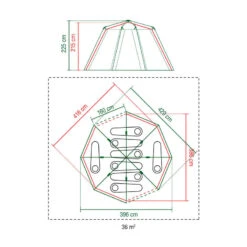 Tente Coleman Octagon 8 (Verte) -Camping Soldes Magasin tente coleman octagon 8 verte 5