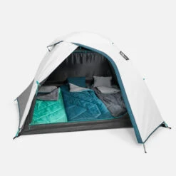 Quechua Tente De Camping - MH100 - 3 Places - Fresh & Black -Camping Soldes Magasin tente de camping mh100 3 places fresh and black 4
