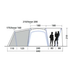 Tente Gonflable Outwell Oakdale 5PA -Camping Soldes Magasin tente gonflable outwell oakdale 5pa 3